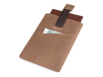 Чехол для паспорта кожаный коричневый Нубук 10573-H-05
