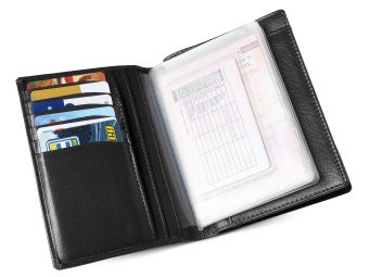 Бумажник водителя для автодокументов и паспорта черный 10580-01K