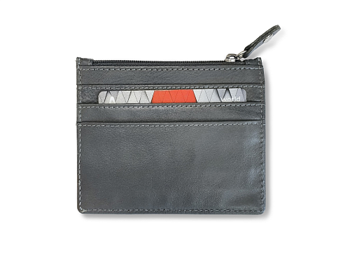 Кредитница - чехол для пластиковых карт на 7 карманов с RFID защитой CHR-7-12 (серая)