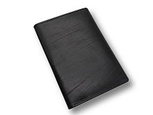 Обложка для паспорта черная с шелковой подкладкой 10572-01