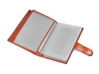 Бумажник водителя для автодокументов кожаный кранчи-коричневый 20577-05C