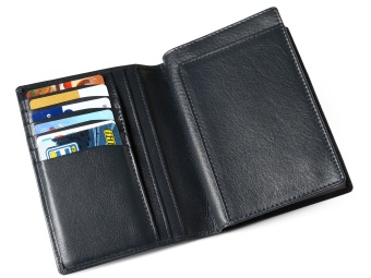 Бумажник водителя для автодокументов и паспорта темно-синий 10580-15T
