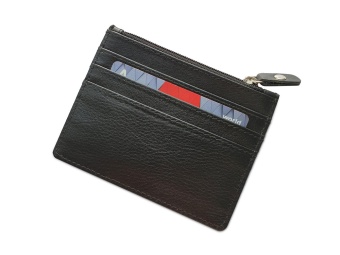 Картхолдер - чехол для пластиковых карт на 7 карманов с RFID защитой CHR-7-01 (черный)