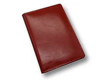 Обложка для паспорта красная с подкладкой из бархата 10576-06