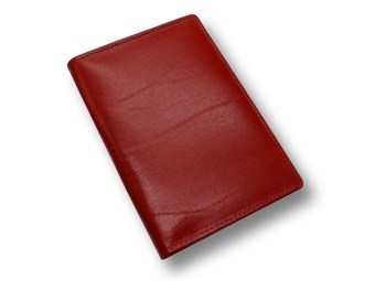 Обложка для паспорта красная с шелковой подкладкой 10572-06
