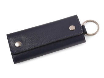 Ключница карманная синяя из натуральной кожи Meza 9023-15