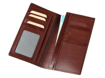Бумажник кожаный, компактный, коричневый 10513-05