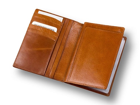 Бумажник водителя для автодокументов и паспорта коричневый 10580-05