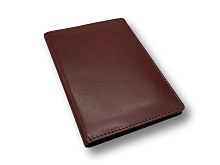 Мягкая обложка для паспорта бордо с подкладкой из бархата 10576-09